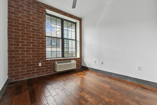 Empty room, Interior, Stone Walls, Wood Texture Flooring