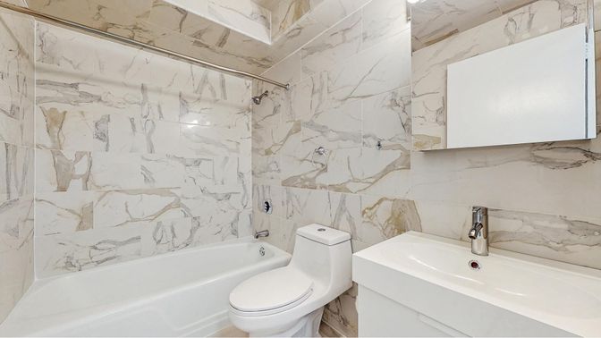 Bathroom, Interior, Marble Walls