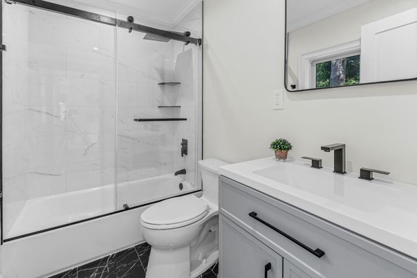 Bathroom, Glass Shower, Interior, Marble, Marble Walls