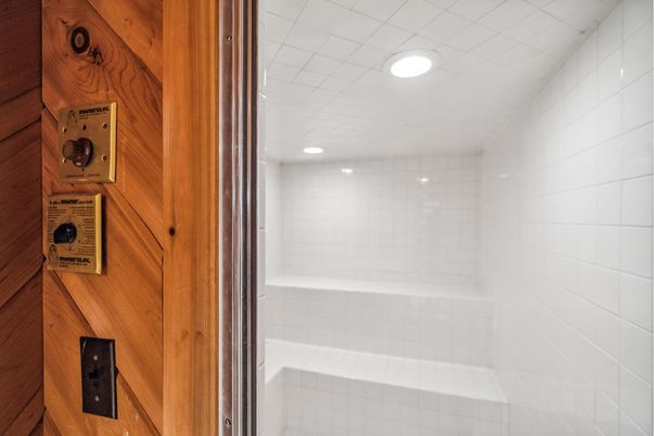 Bathroom, Interior, Recessed Lighting, Wooden Walls