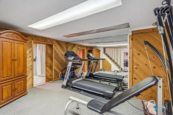 Fitness Equipment, Interior, Wooden Walls