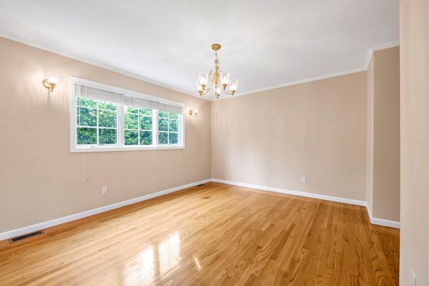 Chandelier, Empty room, Interior, Wood Texture Flooring