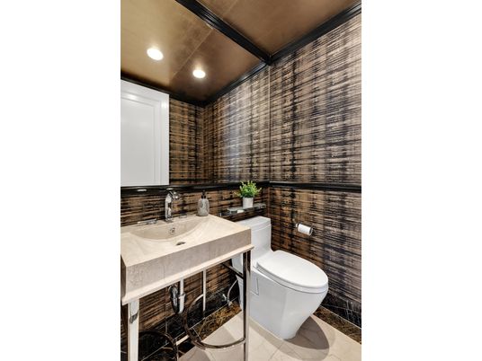 Bathroom, Interior, Marble, Recessed Lighting