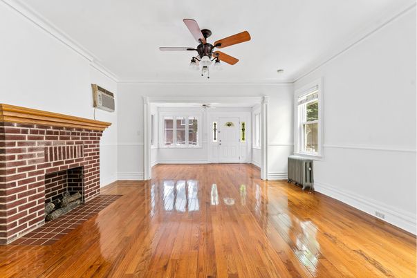 Empty room, Fireplace, Interior, Wood Texture Flooring