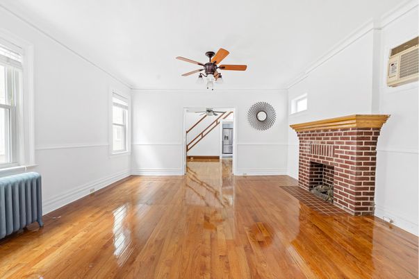 Empty room, Fireplace, Interior, Wood Texture Flooring