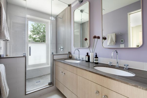 Bathroom, Dual Sink Vanities, Glass Shower, Interior