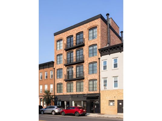Exterior, Facade, Brick Facade, Rowhouse