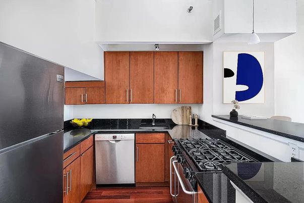Interior, Kitchen, Pendant Lights, Wood Texture Flooring