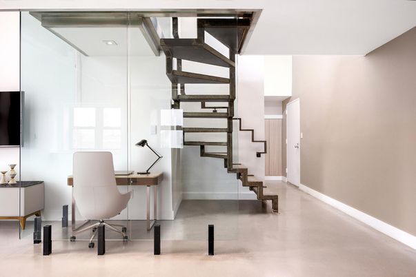 Home Office, Interior, Recessed Lighting