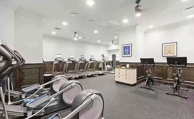Fitness Equipment, Gym, Interior, Recessed Lighting