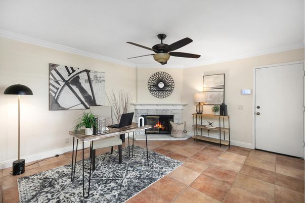 Fireplace, Home Office, Interior