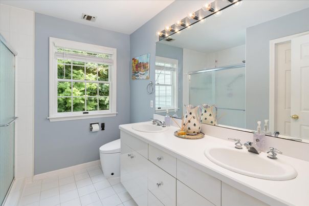 Bathroom, Dual Sink Vanities, Glass Shower, Interior