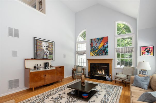 Fireplace, Interior, Living room, Wood Texture Flooring