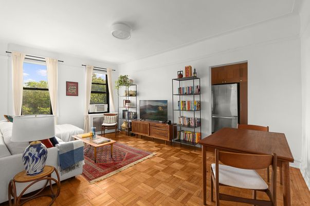 Interior, Living room, Stainless Steel Appliances, Wood Texture Flooring