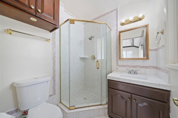 Bathroom, Glass Shower, Interior, Tile Countertops