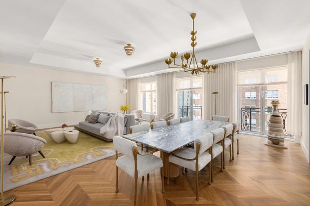 Dining room, Interior, Living room, Pendant Lights, Wood Texture Flooring