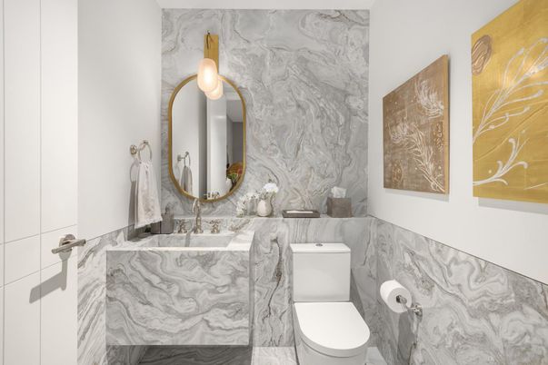 Bathroom, Interior, Marble Walls