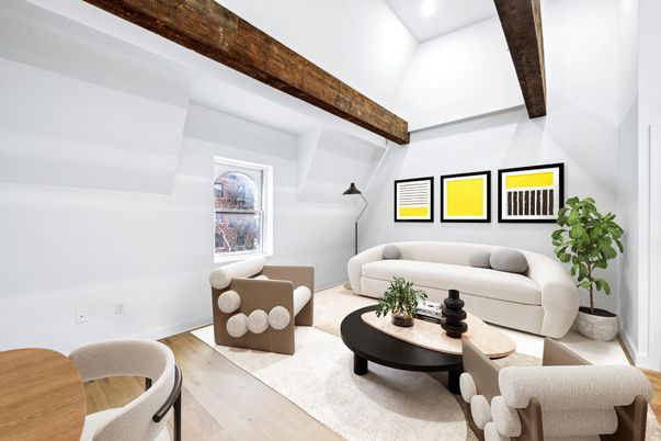 Interior, Living room, Recessed Lighting, Wooden Beams, Wood Texture Flooring