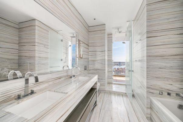 Bathroom, Dual Sink Vanities, Interior, Marble
