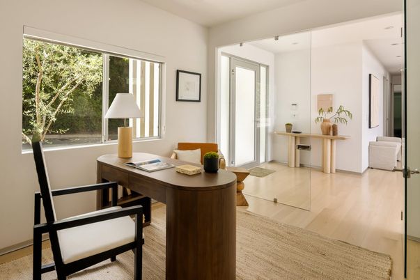 Home Office, Interior, Wood Texture Flooring