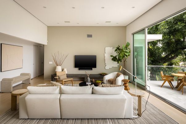 Interior, Living room, Recessed Lighting