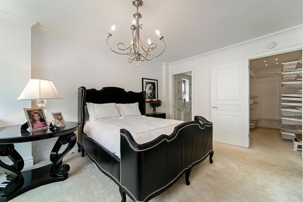 Bedroom, Chandelier, Interior