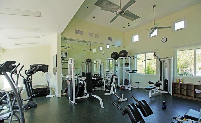 Fitness Equipment, Gym, Interior, Recessed Lighting