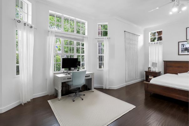 Bedroom, Home Office, Interior, Wood Texture Flooring