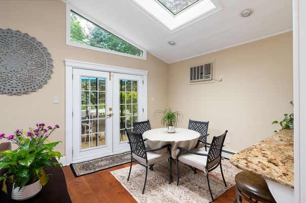 Dining room, Glass Ceilings, Interior, Wood Texture Flooring