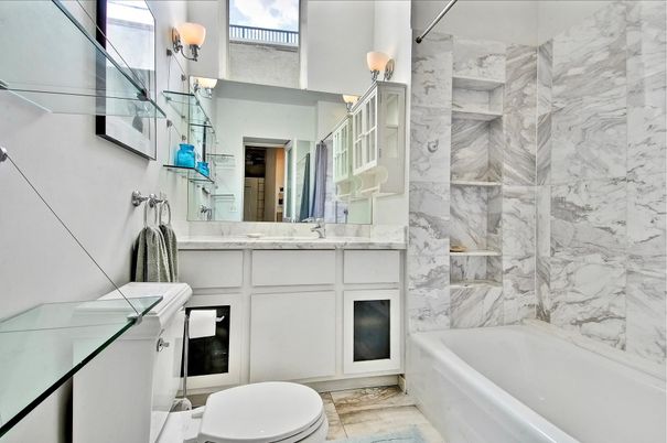 Bathroom, Interior, Marble Walls