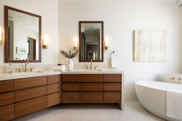 Bathroom, Dual Sink Vanities, Free Standing Baths, Interior