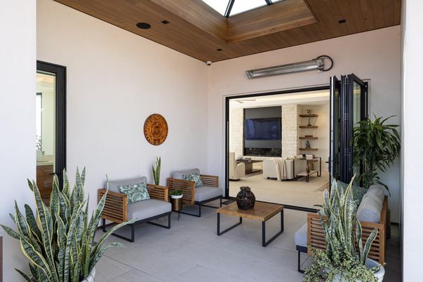 Interior, Living room, Recessed Lighting, Wooden Ceilings