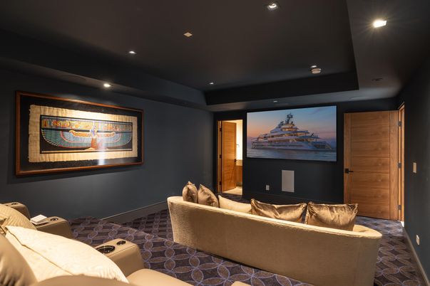 Interior, Projection Screen, Recessed Lighting, Theatre Room