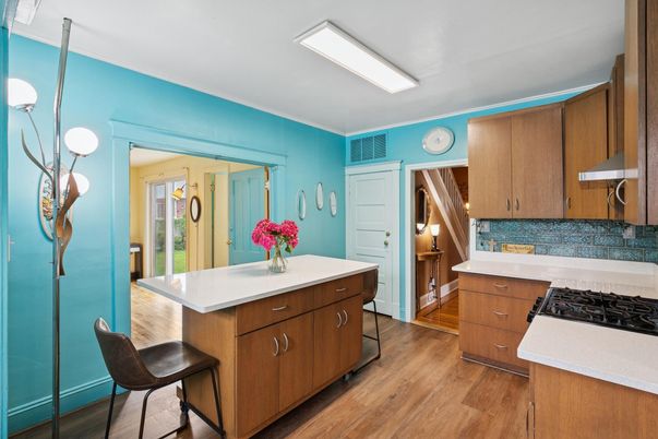 Interior, Kitchen, Wood Texture Flooring