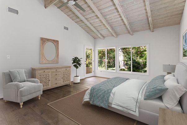 Bedroom, Interior, Wooden Beams, Wooden Ceilings, Wood Texture Flooring