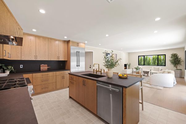 Dining room, Interior, Kitchen, Living room, Recessed Lighting, Stainless Steel Appliances
