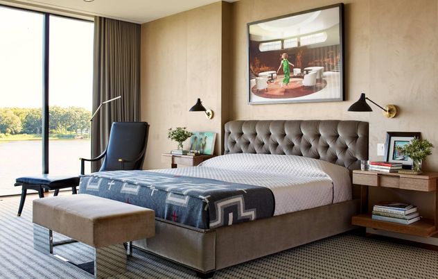 Bedroom, Interior, Recessed Lighting