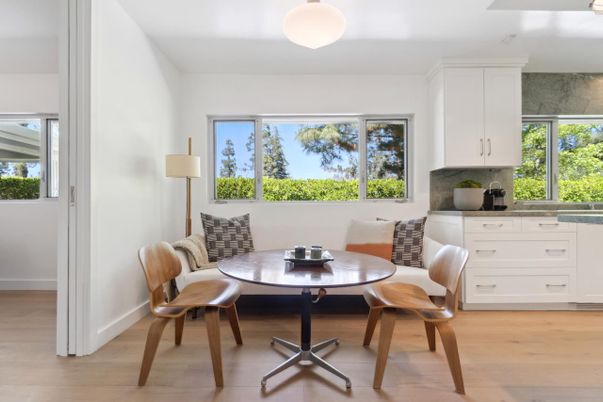 Dining room, Interior, Wood Texture Flooring