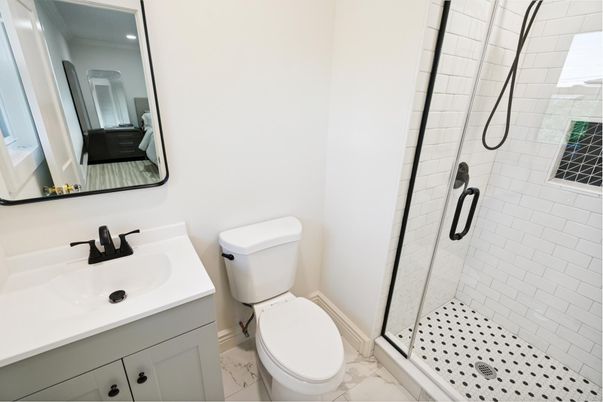 Bathroom, Glass Shower, Interior, Marble