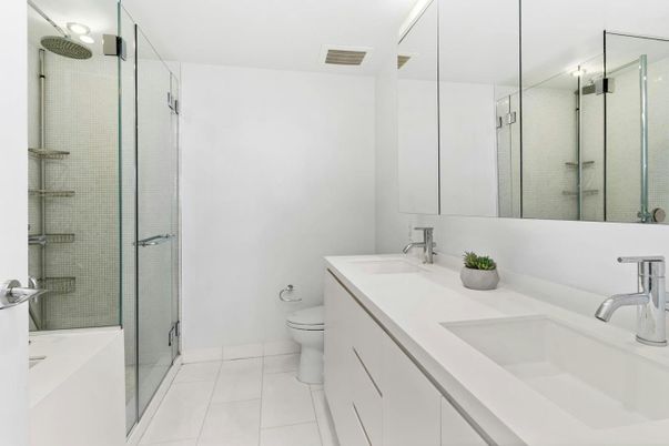 Bathroom, Dual Sink Vanities, Glass Shower, Interior