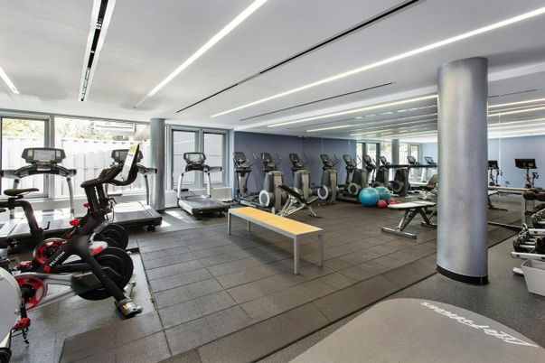 Fitness Equipment, Gym, Interior, Recessed Lighting