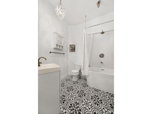 Bathroom, Chandelier, Interior