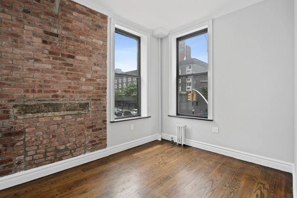 Empty room, Interior, Stone Walls, Wood Texture Flooring