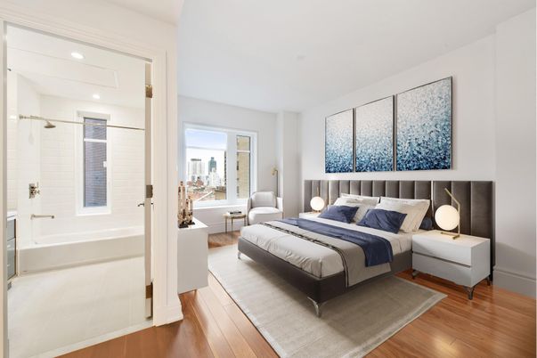 Bathroom, Bedroom, Interior, Recessed Lighting, Wood Texture Flooring