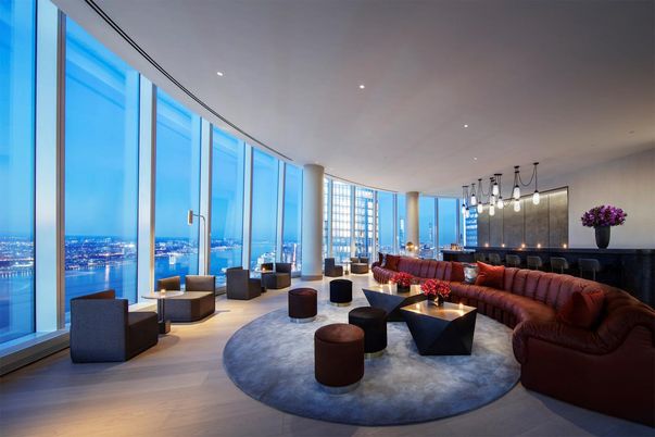Interior, Living room, Pendant Lights, Recessed Lighting, Water, Wood Texture Flooring