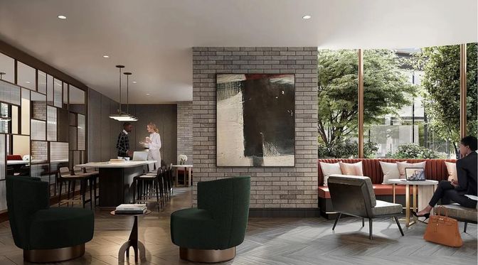 Dining room, Interior, Pendant Lights, Recessed Lighting, Stone Walls, Wood Texture Flooring