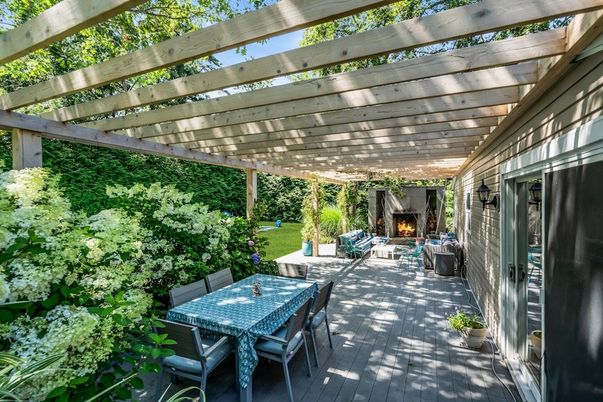 Backyard, Exterior, Fireplace