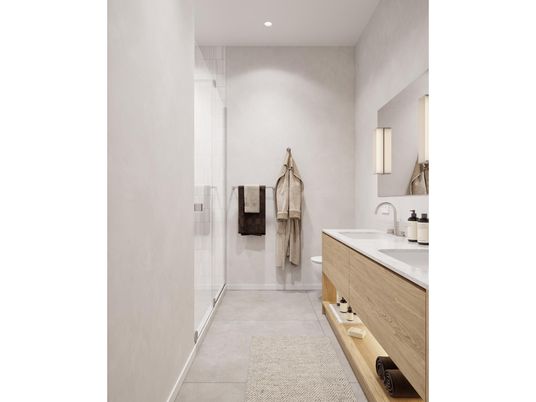Bathroom, Dual Sink Vanities, Interior, Recessed Lighting