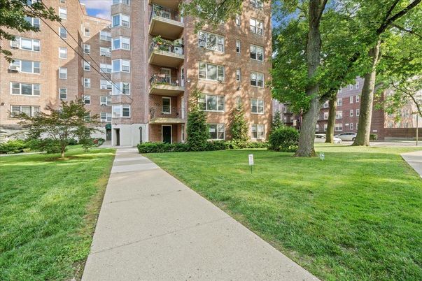 Backyard, Exterior, Facade, Brick Facade, Condo Building