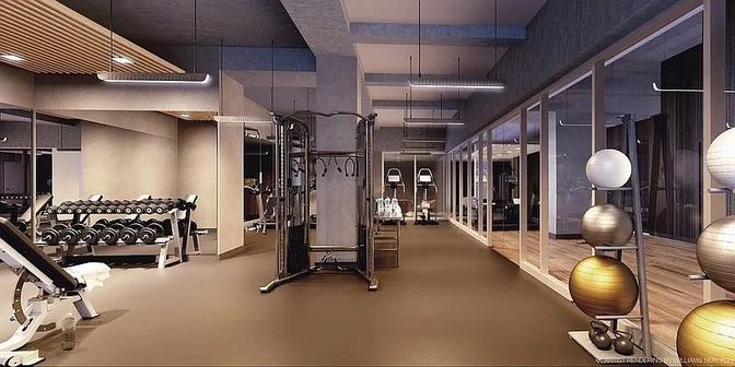 Fitness Equipment, Interior, Recessed Lighting